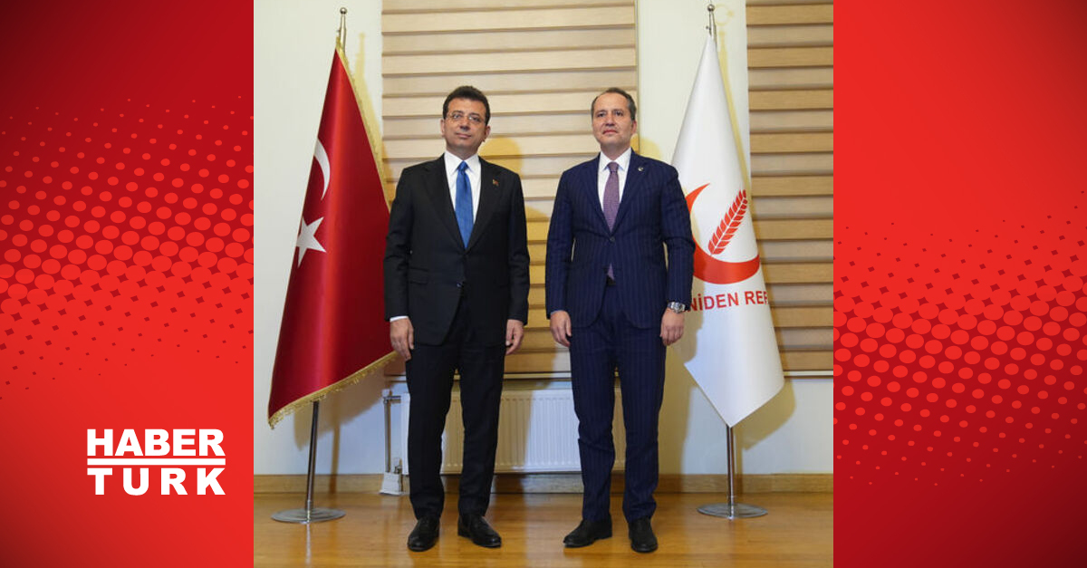 TBB Başkanı İmamoğlu’ndan Yeniden Refah Partisi Genel Başkanı Erbakan’a ziyaret