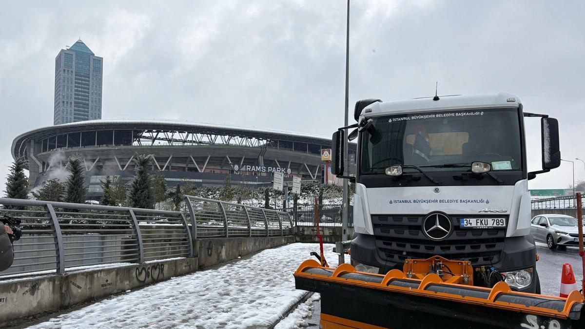 Galatasaray’ın stadı RAMS Park’ta son durum! Kar küreme araçları nöbette…